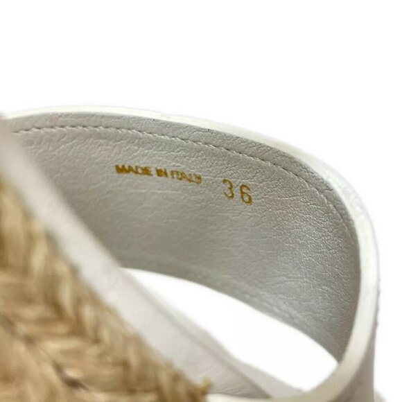 100% Authentic PRADA White Leather Women's Sandals 209-102524 - Picture 6 of 7